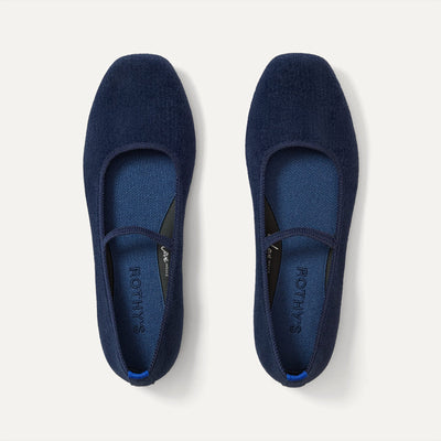 The Max Square Mary Jane - ReVelvet™ Navy